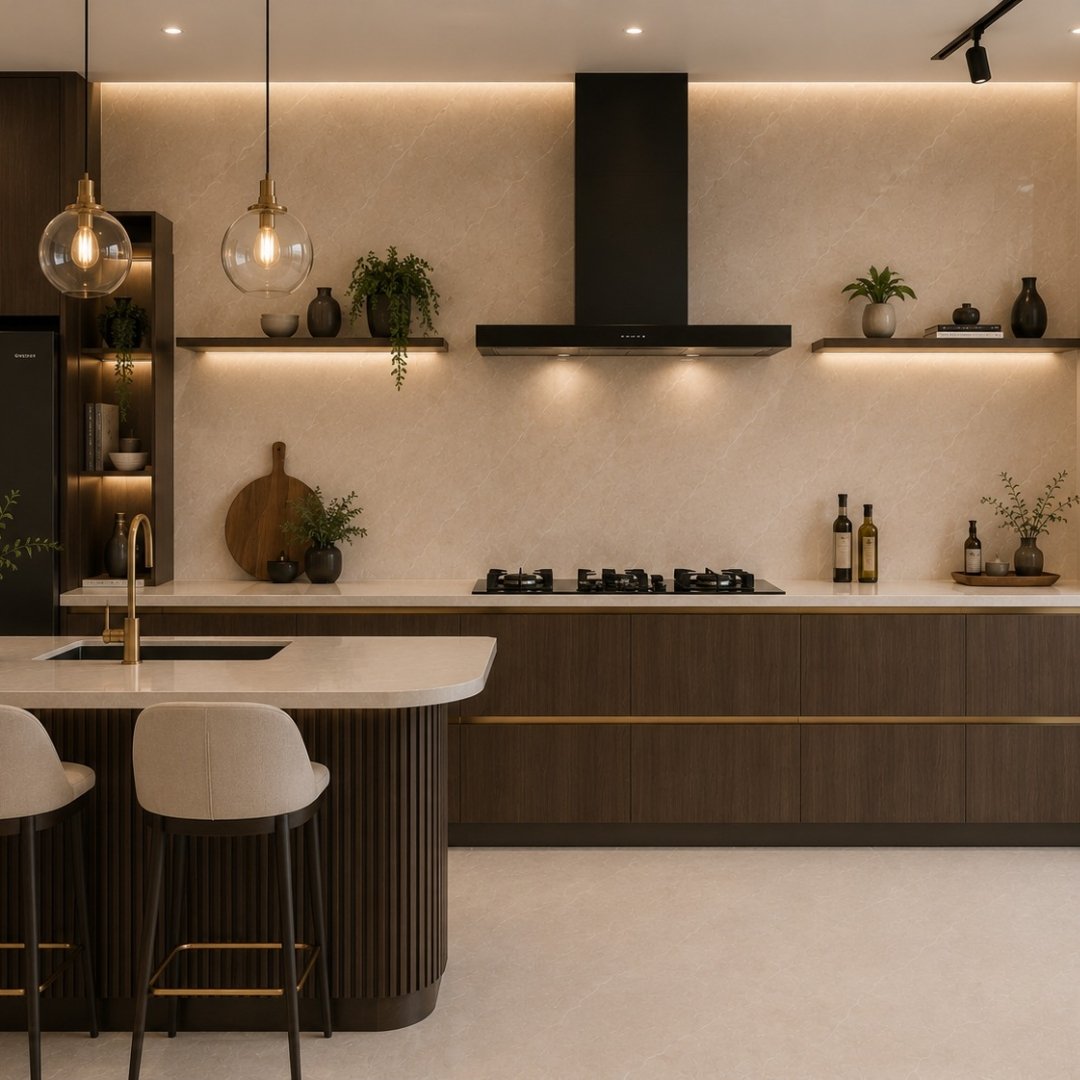 AL Saxone Beige Marble & Stone Kitchen Tiles - My Home Studio